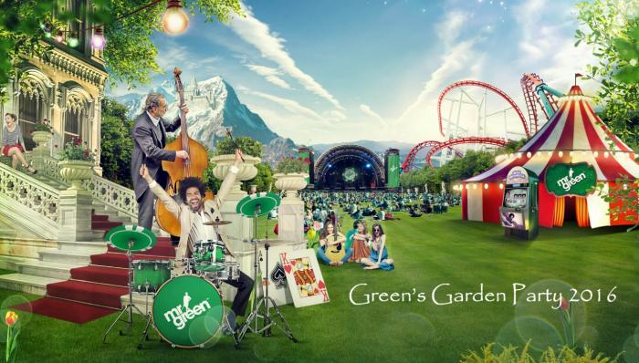 Mr. Green verschenkt Freispiele auf seiner Gartenparty!