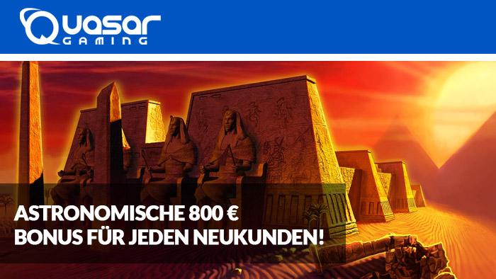 Quasar Gaming Casino: Viele Spiele und ein wirklich toller Bonus!