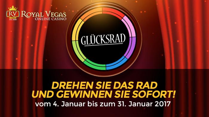 Royal Vegas lässt das Glücksrad 2017 wieder durchdrehen!