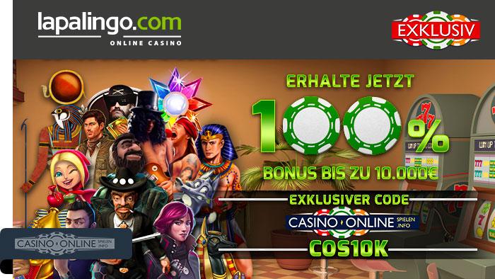 Lapalingo 100% Bonus bis 10.000€