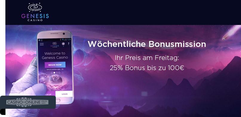 Genesis Casino Wöchentlicher Bonus