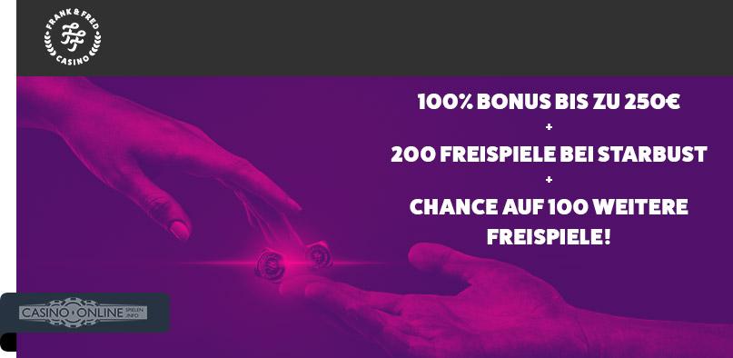 Willkommensbonus Frank & Fred Casino
