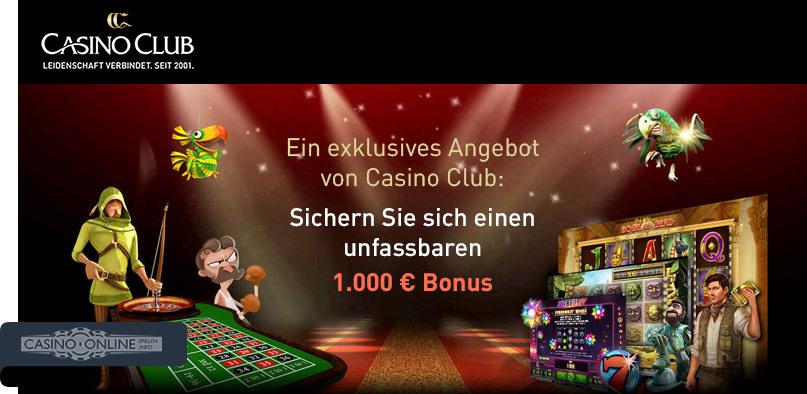Exklusives Angebot bei CasinoClub